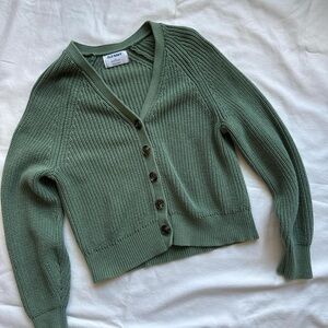 Old Navy Women's Olive Cardigan Sweater